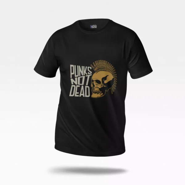 تیشرت اسکلت طرح پانک زنده است (Punks Not Dead)