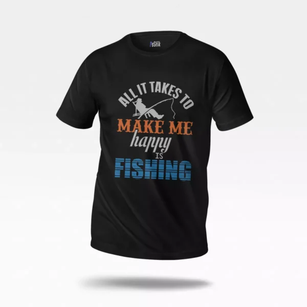 تیشرت طرح ماهیگیری (Happy Is Fishing)