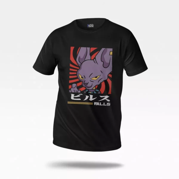 تیشرت انیمه دراگون بال طرح بیروس (Beerus)