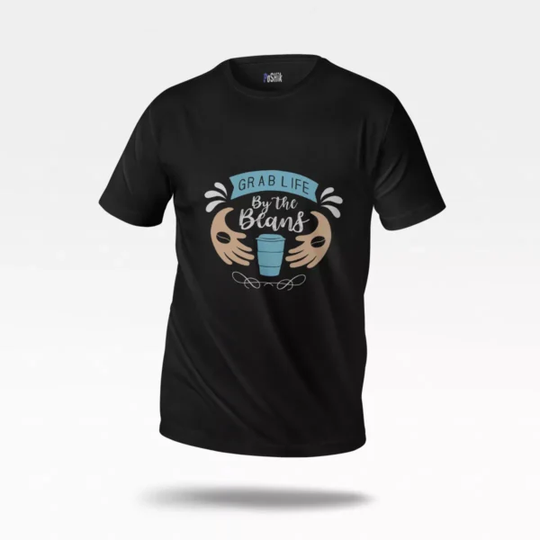 تیشرت قهوه طرح Grab Life By The Beans