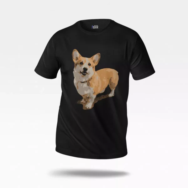 تیشرت سگ طرح کورگی (Corgi)