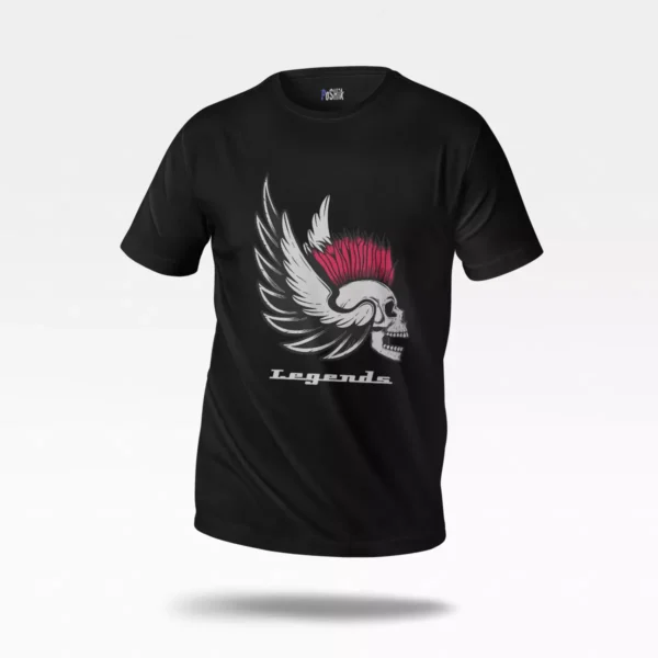 تیشرت جمجمه طرح Legends بالدار