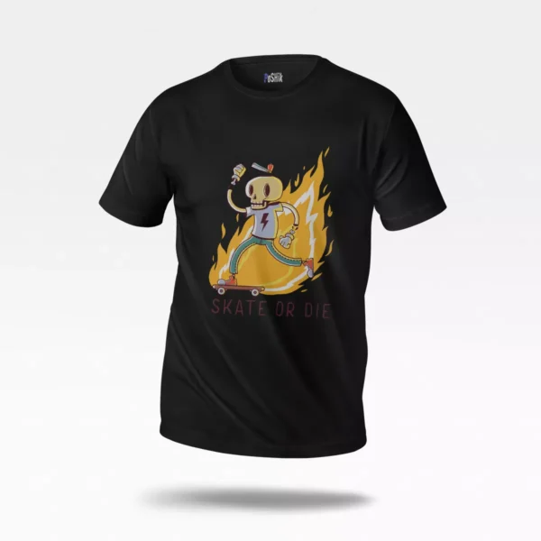 تیشرت کارتونی طرح اسکلت Skate Or Die