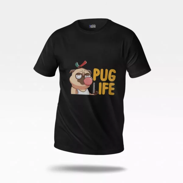 تیشرت سگ طرح Pug Life بابل‌گام