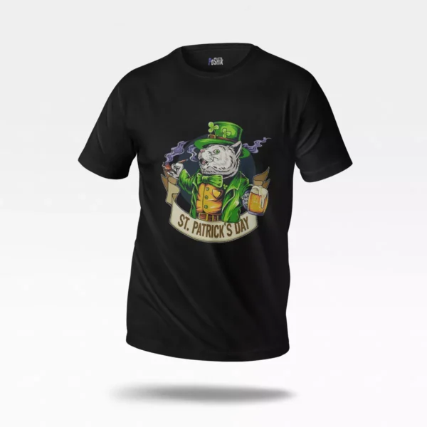 تیشرت گربه طرح St. Patrick’s Day