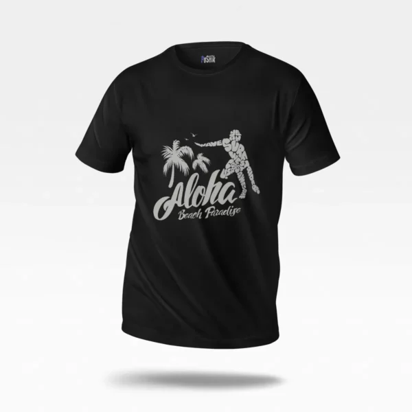 تیشرت ساحلی طرح Aloha Beach Paradise