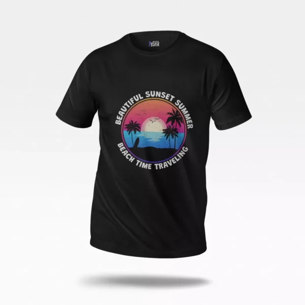 تیشرت تابستانی طرح Beautiful Sunset Summer