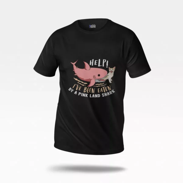 تیشرت گربه طرح I've Been Eaten By A Pink Land Shark