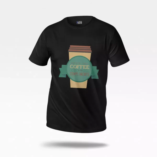 تیشرت طرح بج قهوه Rather Take Coffee