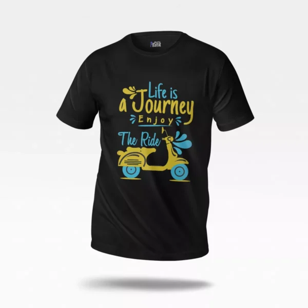 تیشرت اسکوتر طرح Life Is A Journey Enjoy The Ride