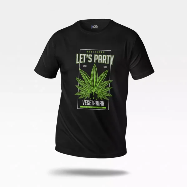 تیشرت برگ ماری‌جوانا طرح Let's Party