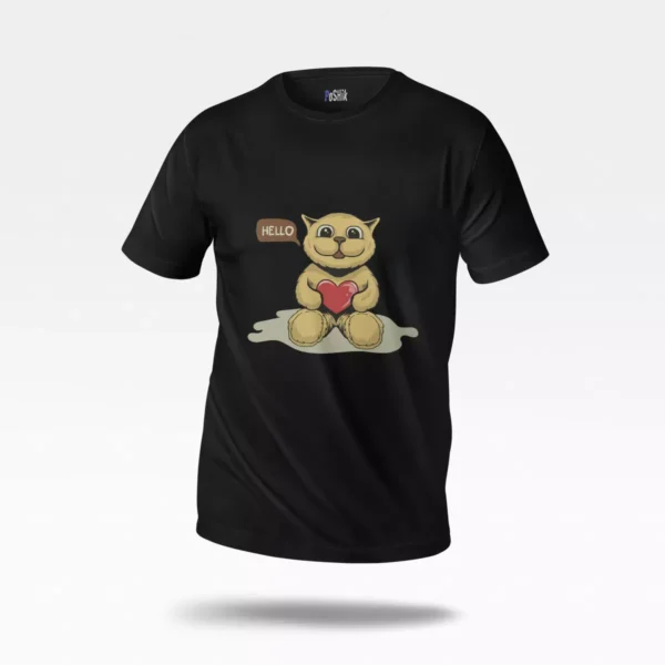 تیشرت فانتزی طرح خرس تدی با قلب (Cute Bear Hello)