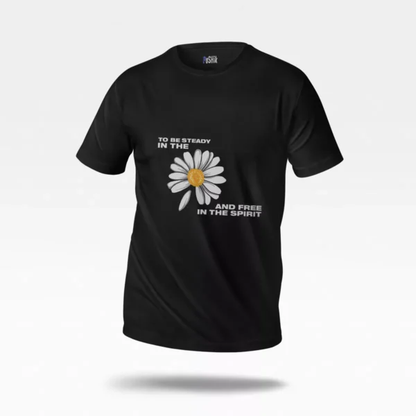 تیشرت گل بابونه طرح Free In The Spirit