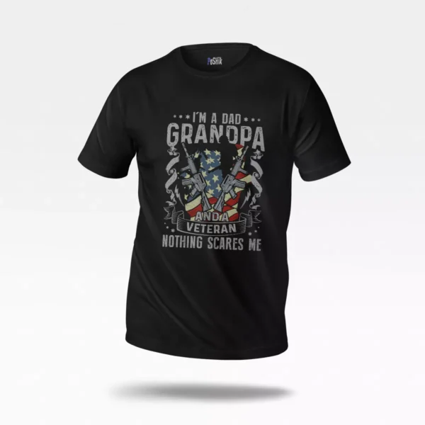 تیشرت پدر طرح Dad Grandpa Veteran