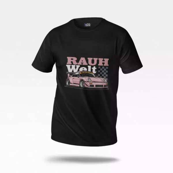 تیشرت پورشه طرح راوولت صورتی (Rauh-Welt)