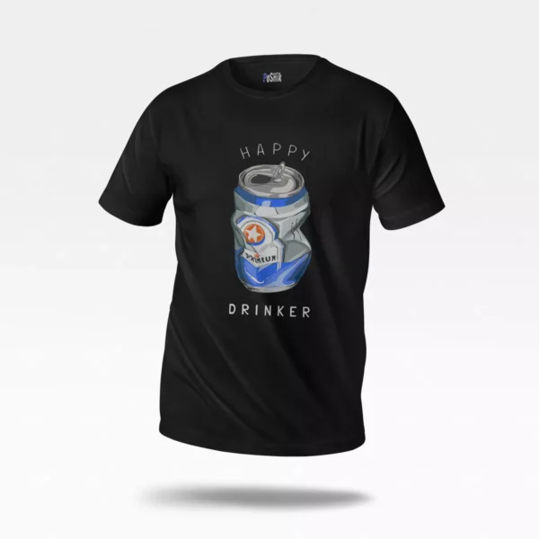 تیشرت قوطی نوشیدنی طرح Happy Drinker
