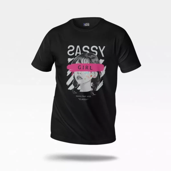 تیشرت دخترانه طرح Sassy Girl