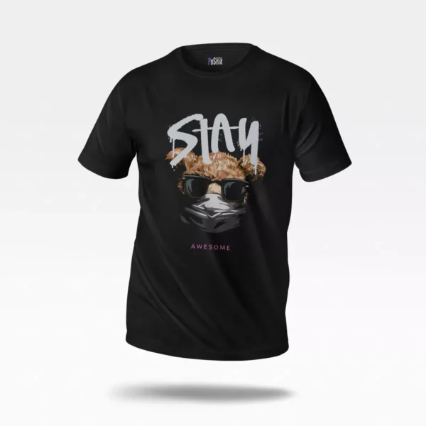 تیشرت سگ طرح Stay Awesome