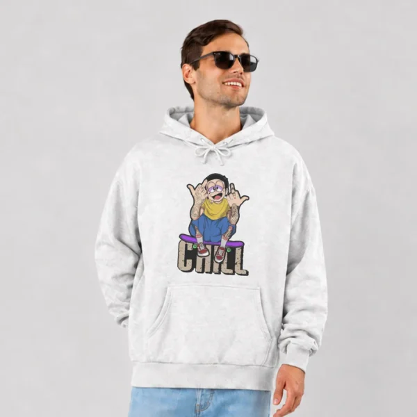 هودی شخصیت کارتونی طرح Chill و اسکیت‌بورد کد 12022