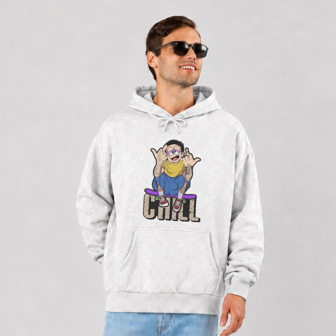 هودی شخصیت کارتونی طرح Chill و اسکیت‌بورد کد 12022