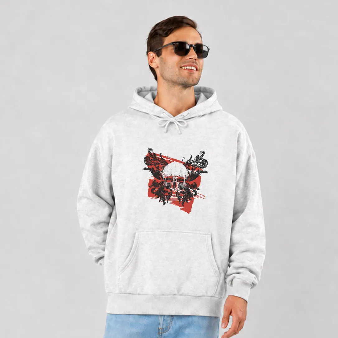هودی طرح جمجمه اژدها قرمز
