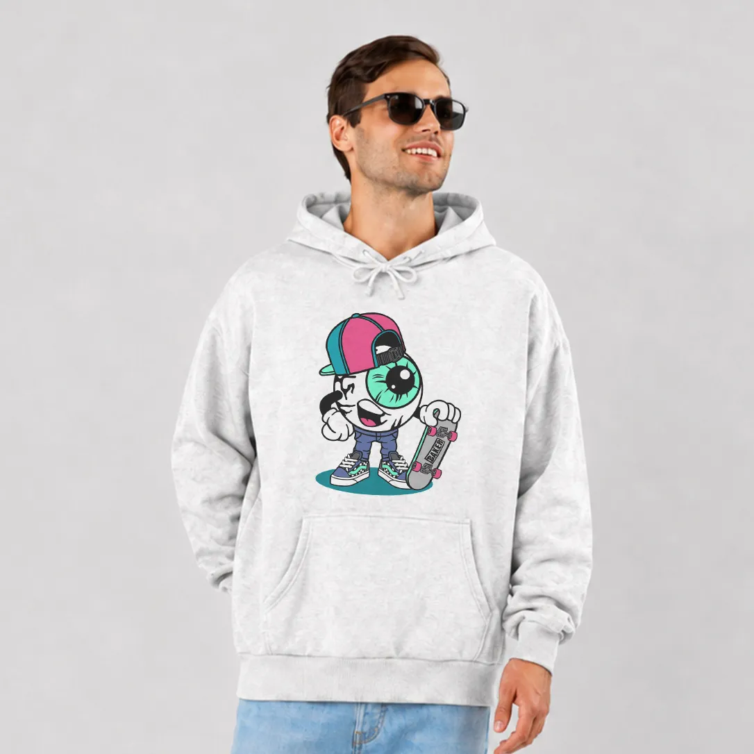 هودی طرح جمجمه اسکیت‌بورد رنگارنگ