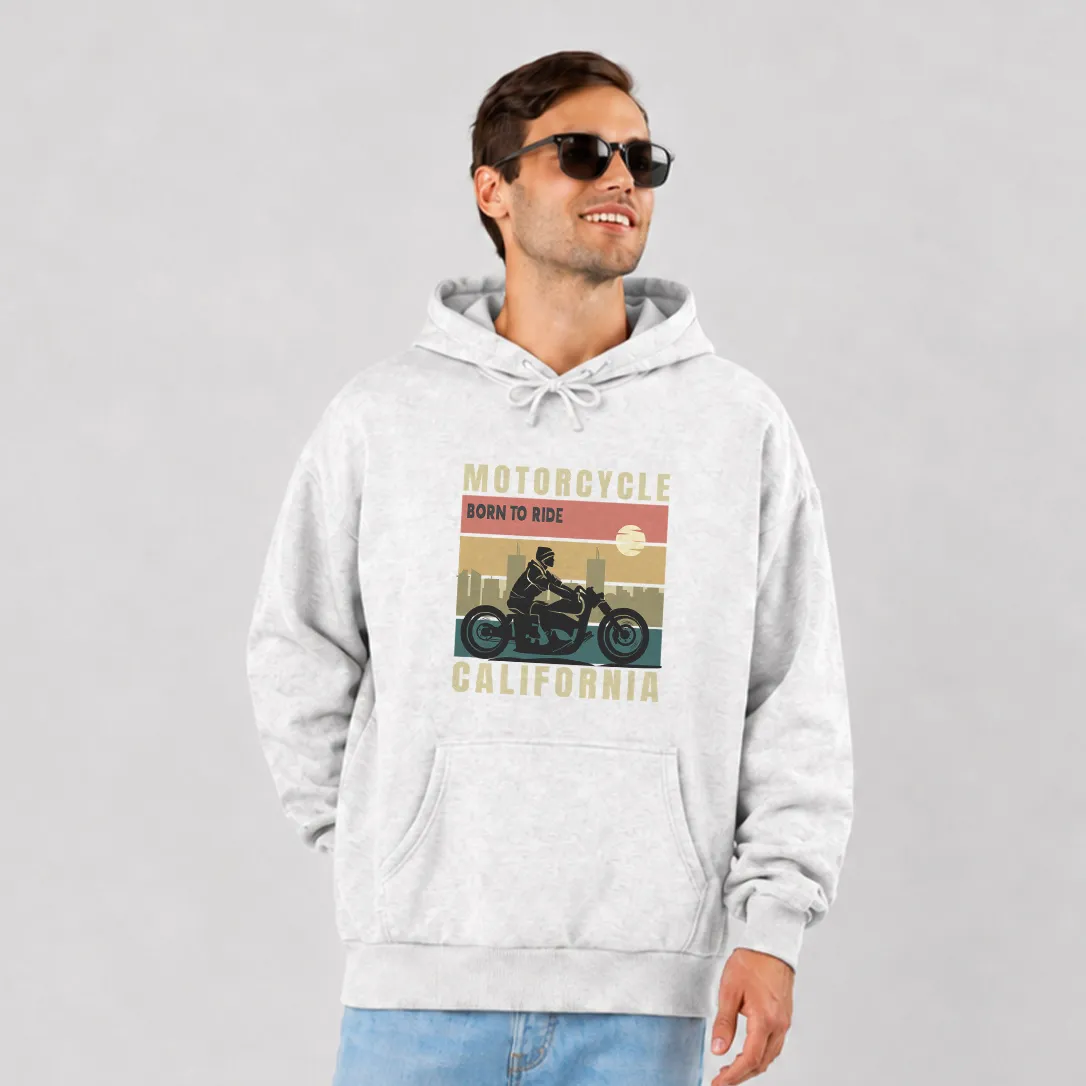 هودی موتورسیکلت طرح California Born to Ride