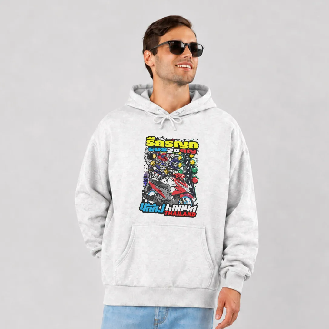 هودی موتور سیکلت تایلندی طرح اسکوتر خاکستری اسپرت