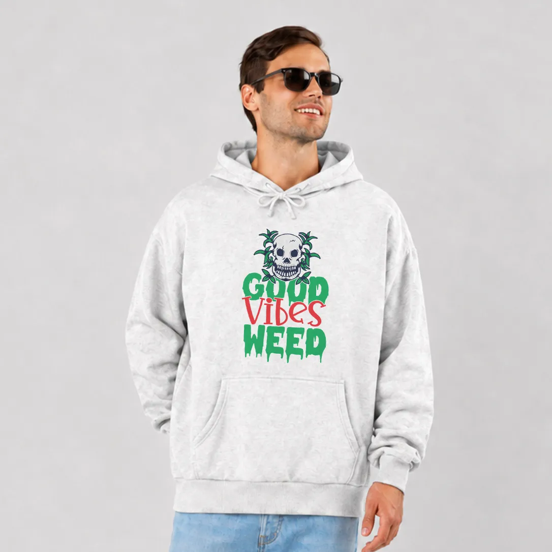 هودی جمجمه طرح برگ ماری‌جوانا Good Vibes Weed
