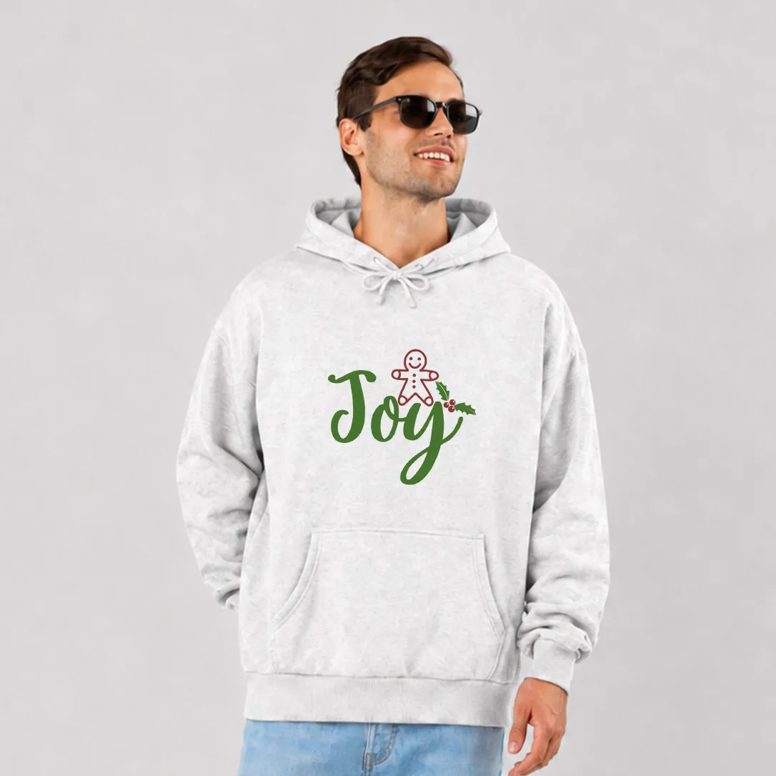 هودی کریسمس طرح نوشته Joy و آدمک زنجبیلی