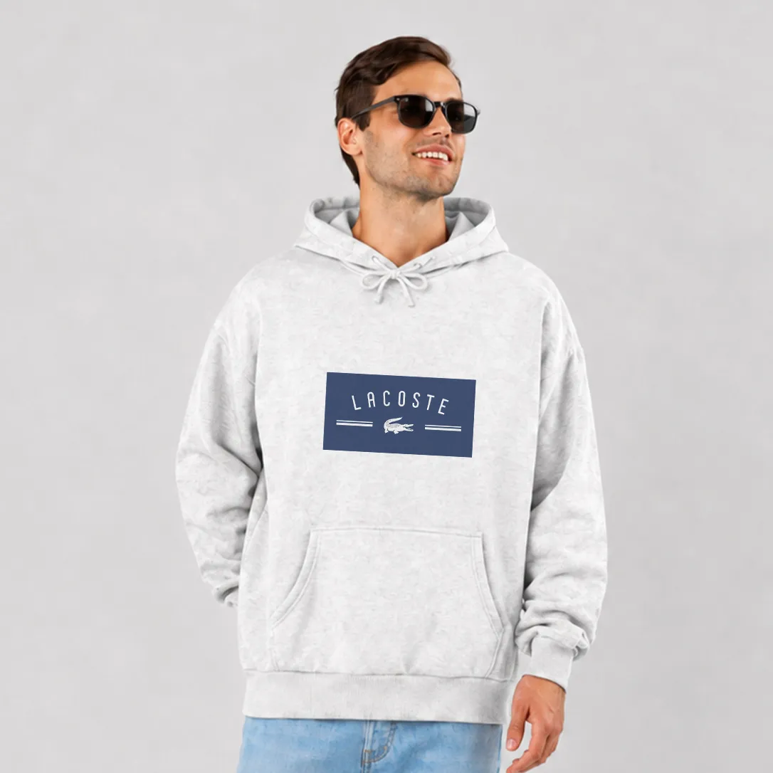 هودی لاکوست طرح لوگوی مستطیلی سرمه‌ای (Lacoste)
