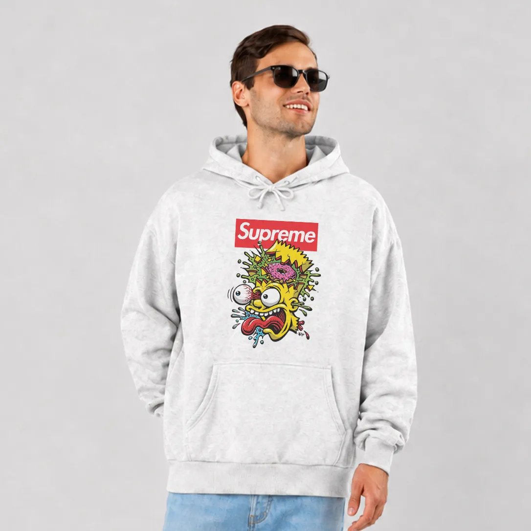 هودی سیمپسون‌ها طرح بارت سیمپسون و لوگوی Supreme