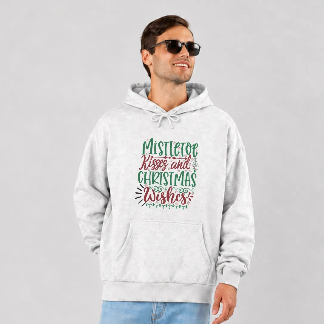 هودی کریسمس نوشته Mistletoe Kisses and Wishes