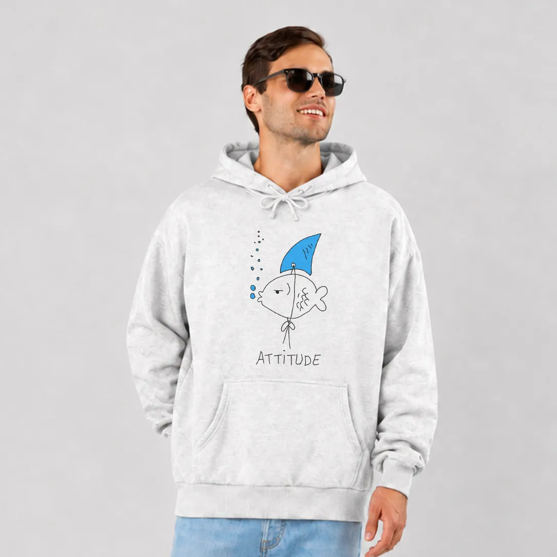 هودی ماهی طرح Attitude کارتونی