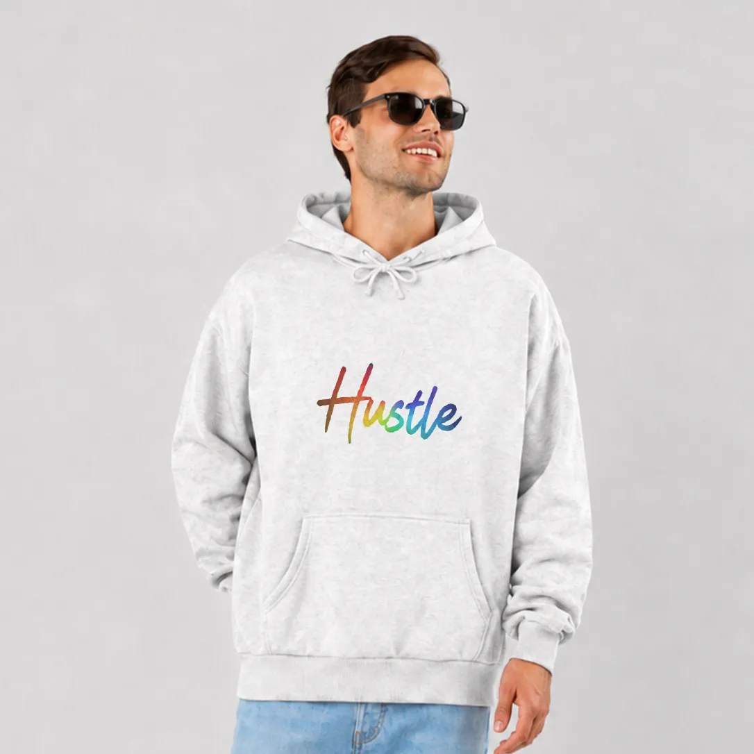 هودی نوشته Hustle رنگی