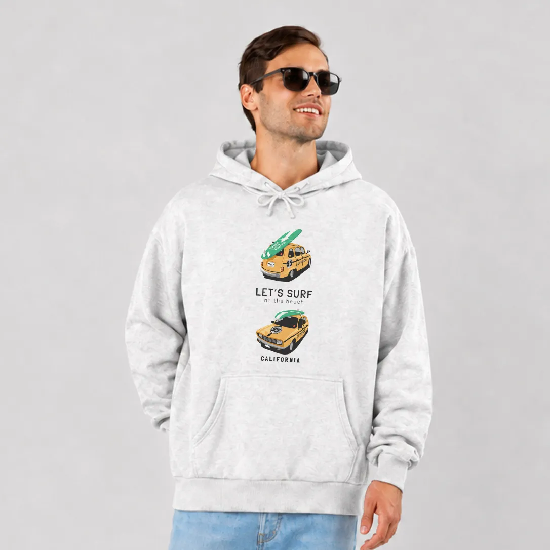 هودی ماشین ساحلی طرح Let’s Surf California