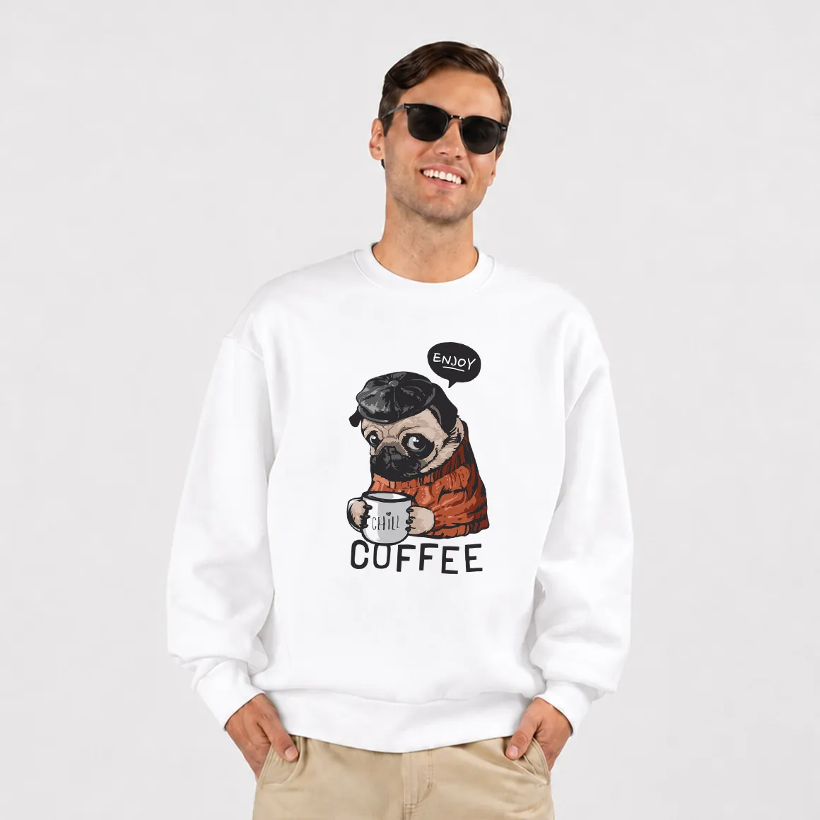 دورس سگ قهوه‌خور طرح Chill Coffee