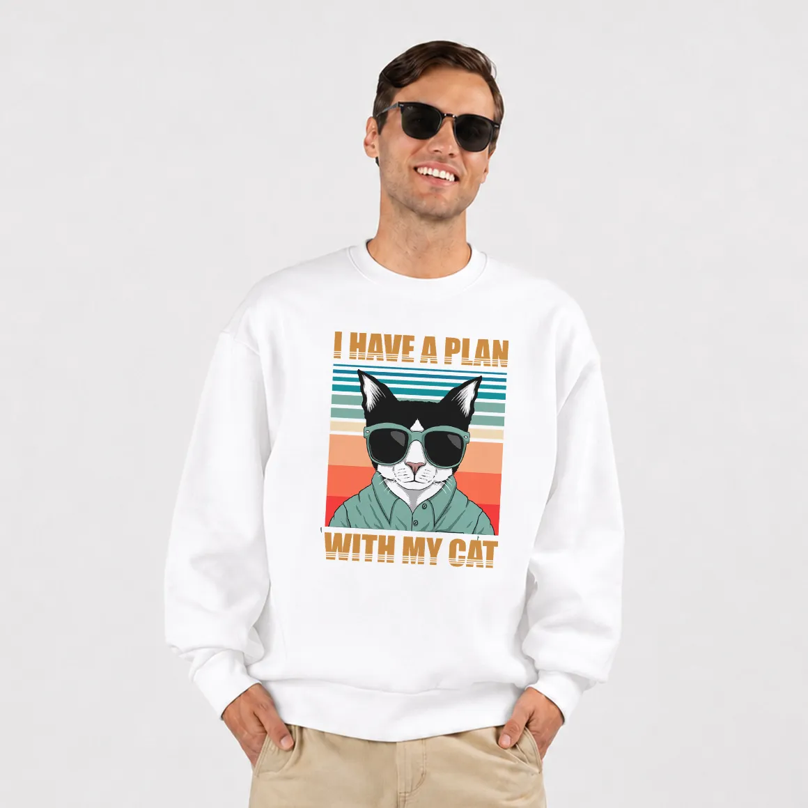 دورس گربه طرح عینک آفتابی I Have a Plan With My Cat