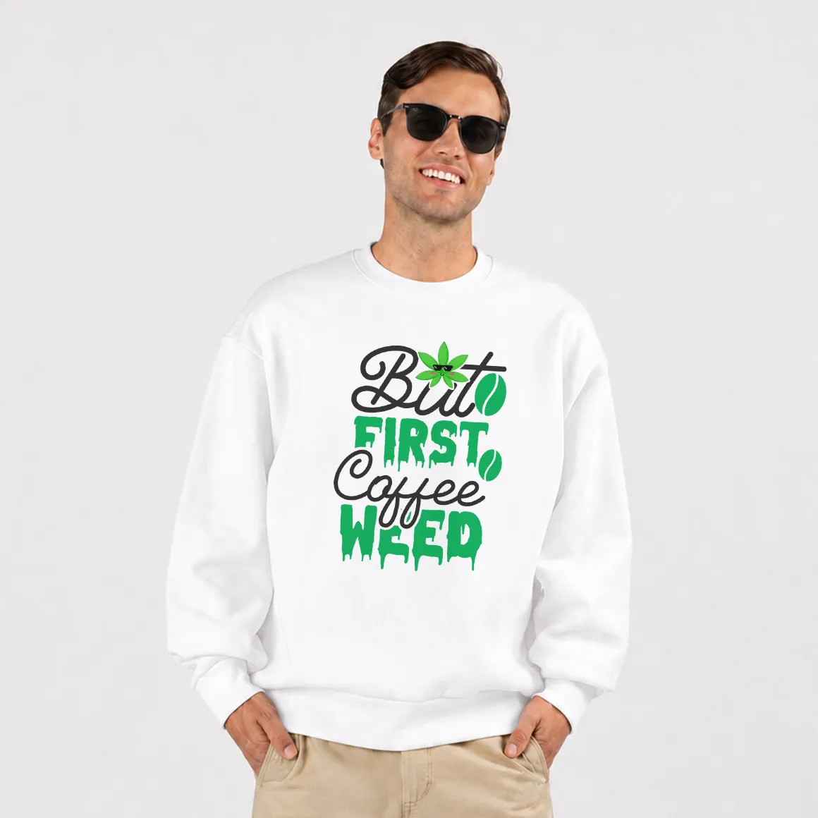 دورس نوشته But First Coffee Weed