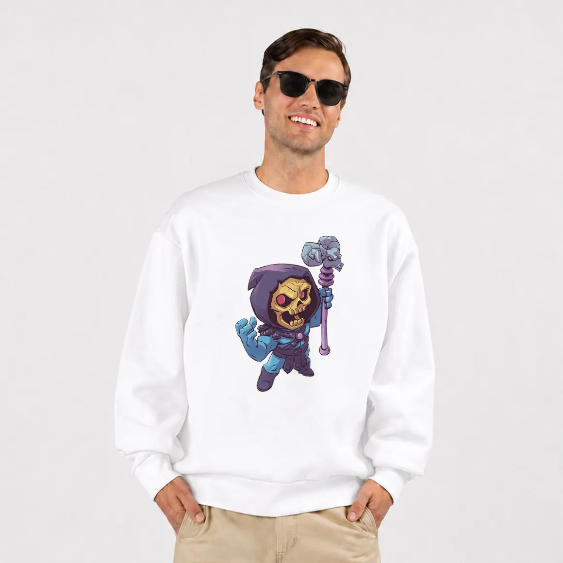 دورس اسکلتور طرح جادوگر کارتونی با عصا (Skeletor)