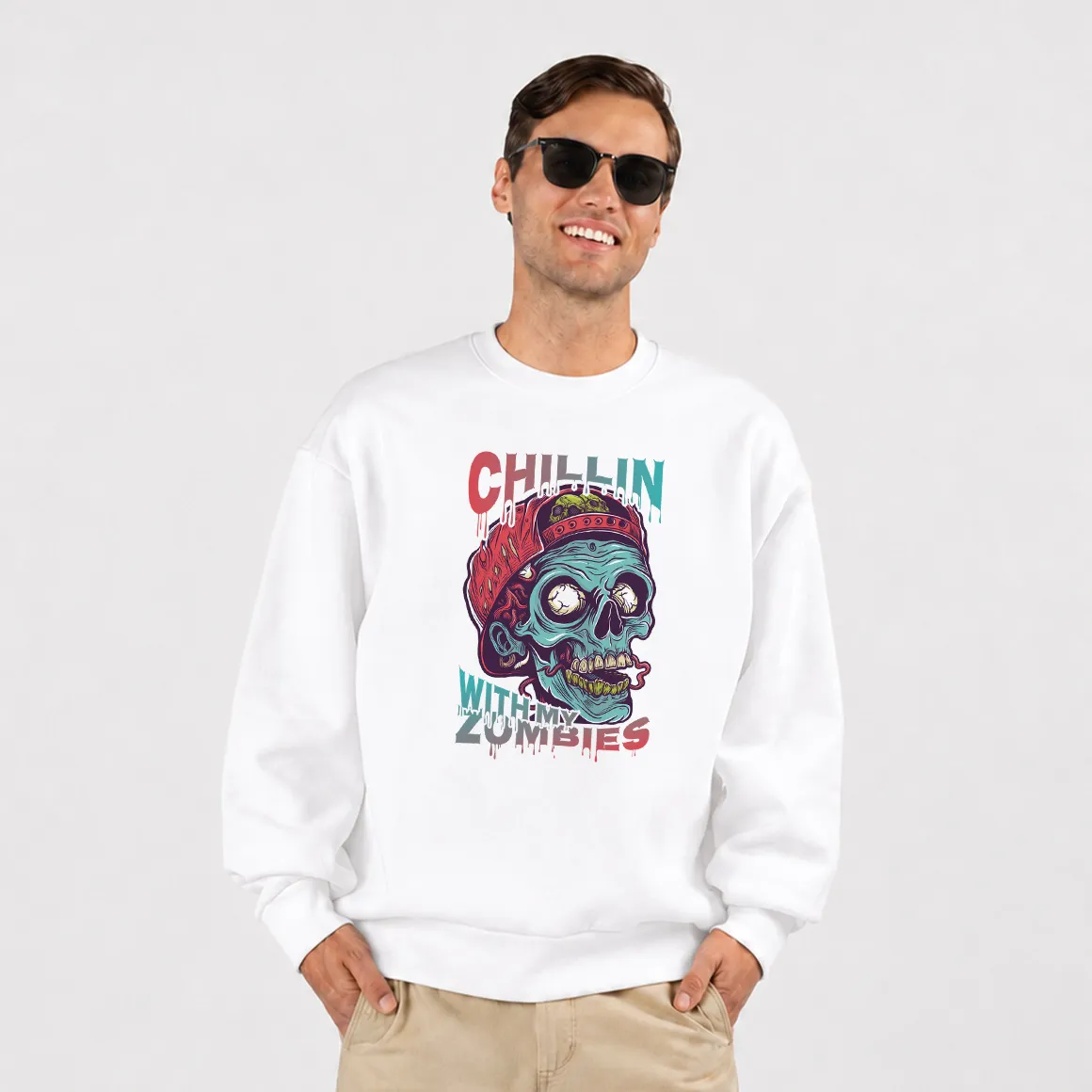 دورس جمجمه طرح Chillin with Zombies