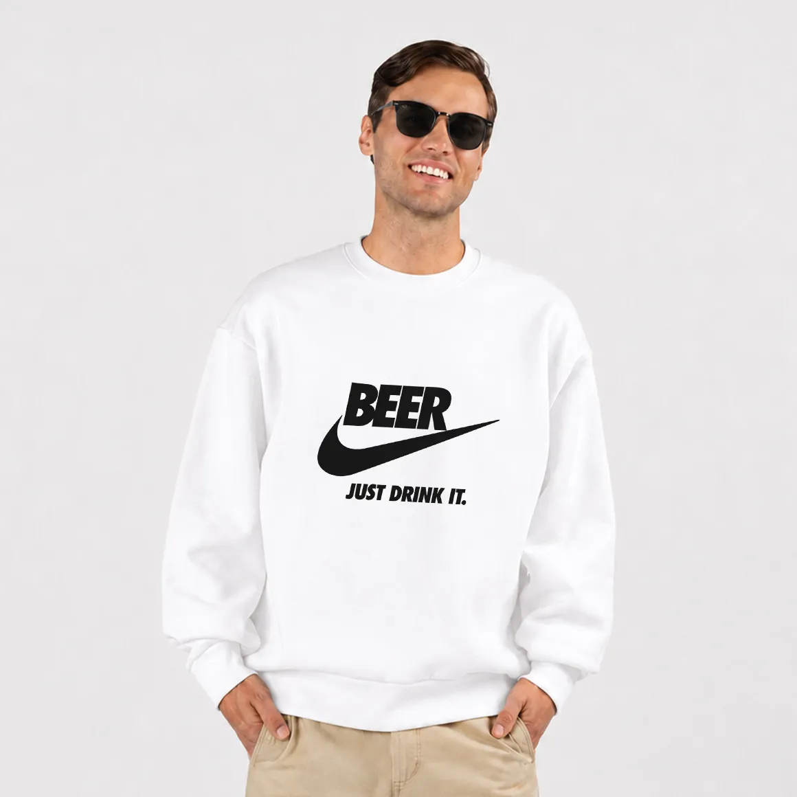 دورس طرح لوگوی طنز Beer Just Drink It