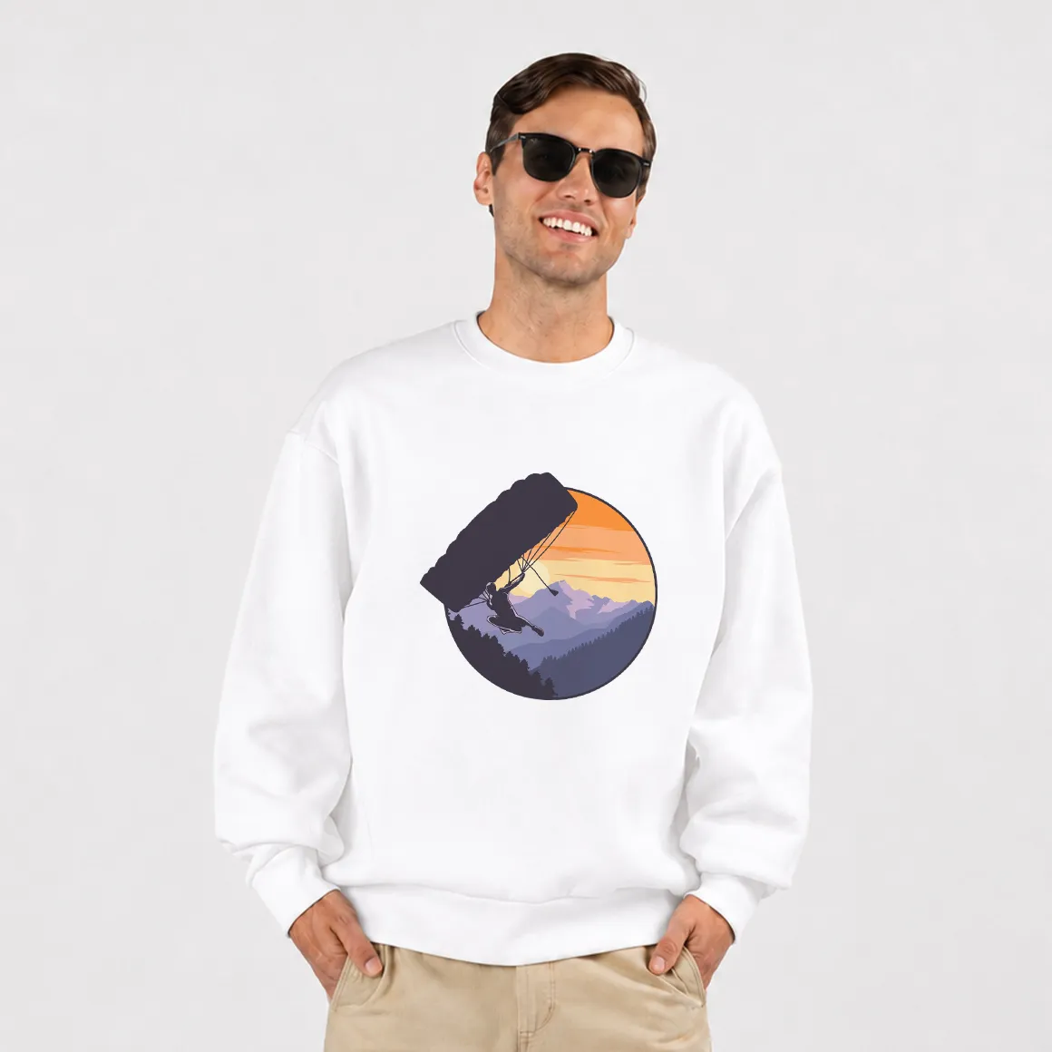 دورس پاراگلایدر طرح کوهستان غروب