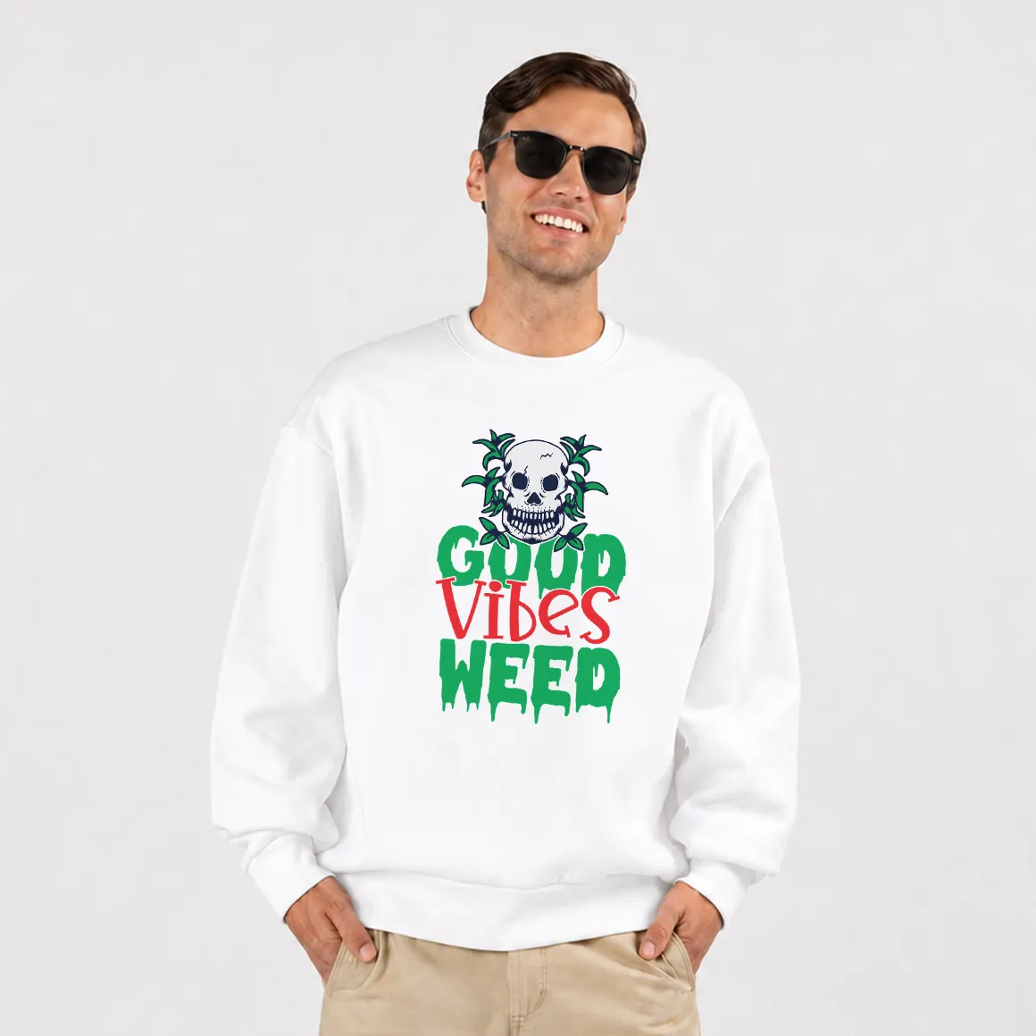 دورس جمجمه طرح برگ ماری‌جوانا Good Vibes Weed