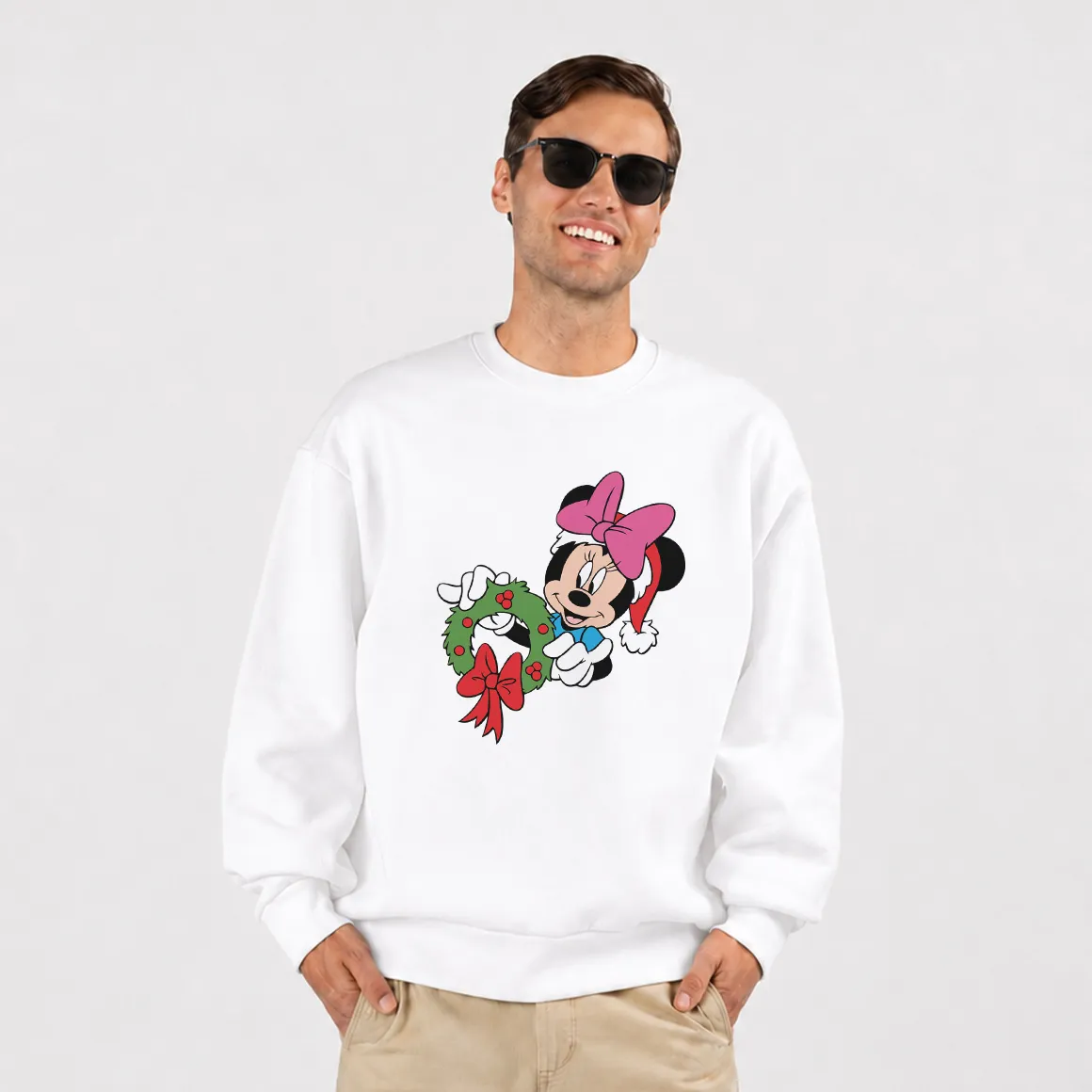 دورس مینی موس طرح تاج گل کریسمس (Minnie Mouse)