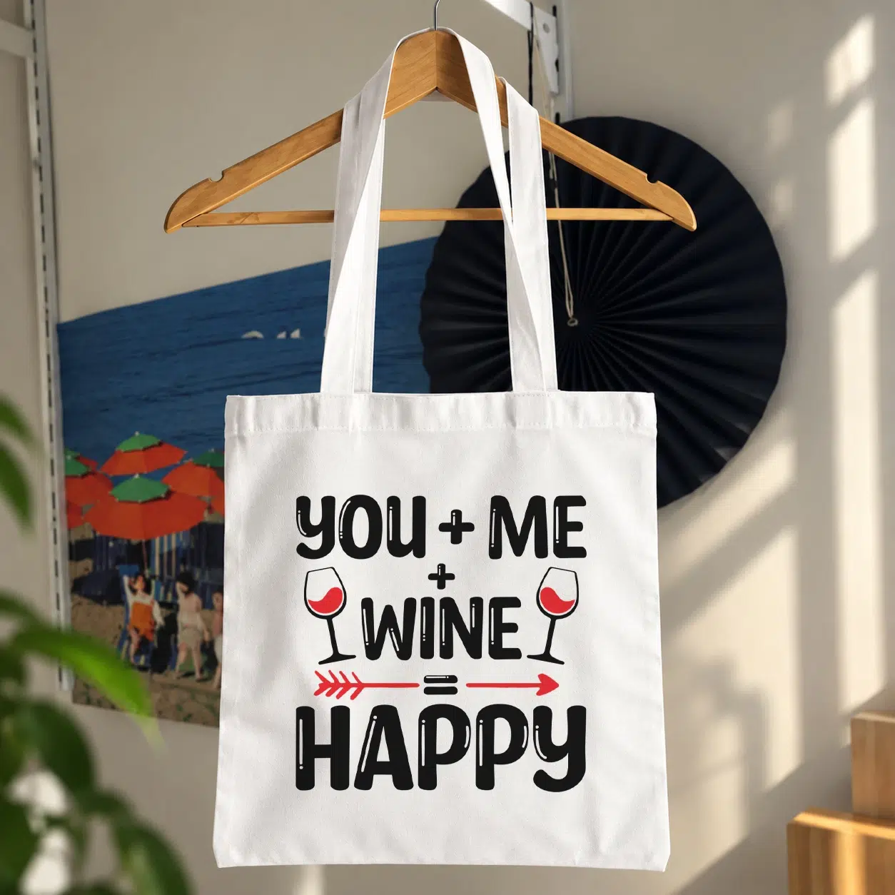 توت بگ تایپوگرافی You Me Wine Happy