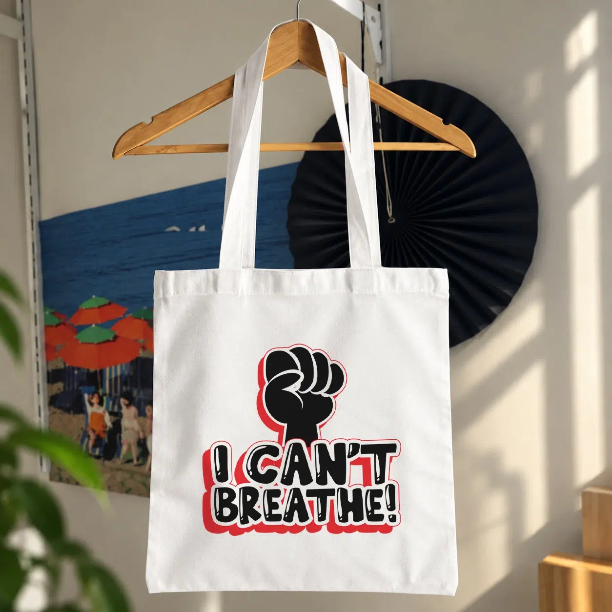 توت بگ نوشته I Can’t Breathe طرح مشت اعتراضی