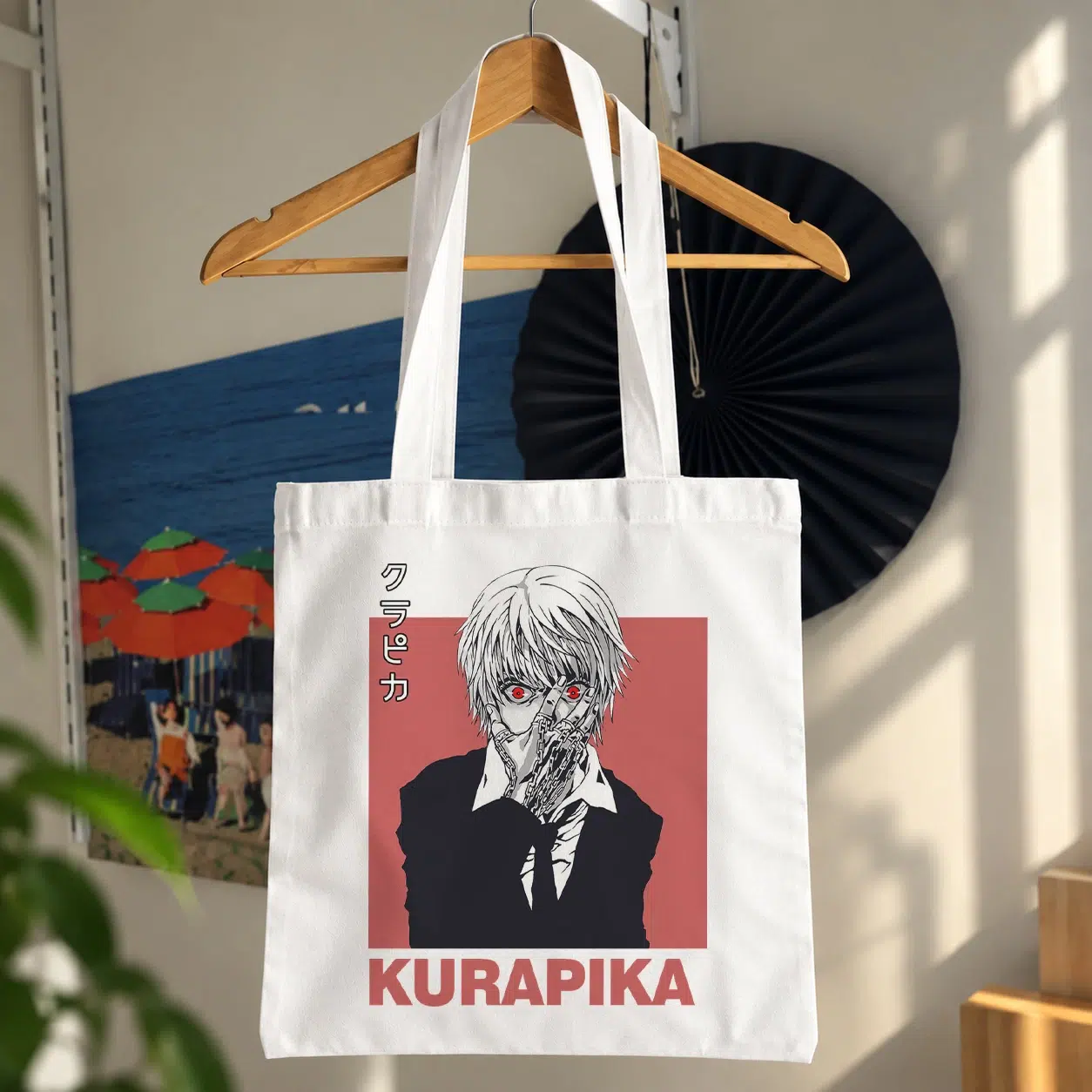 توت بگ انیمه هانتر ایکس هانتر طرح کوراپیکا سفید قرمز (Kurapika)