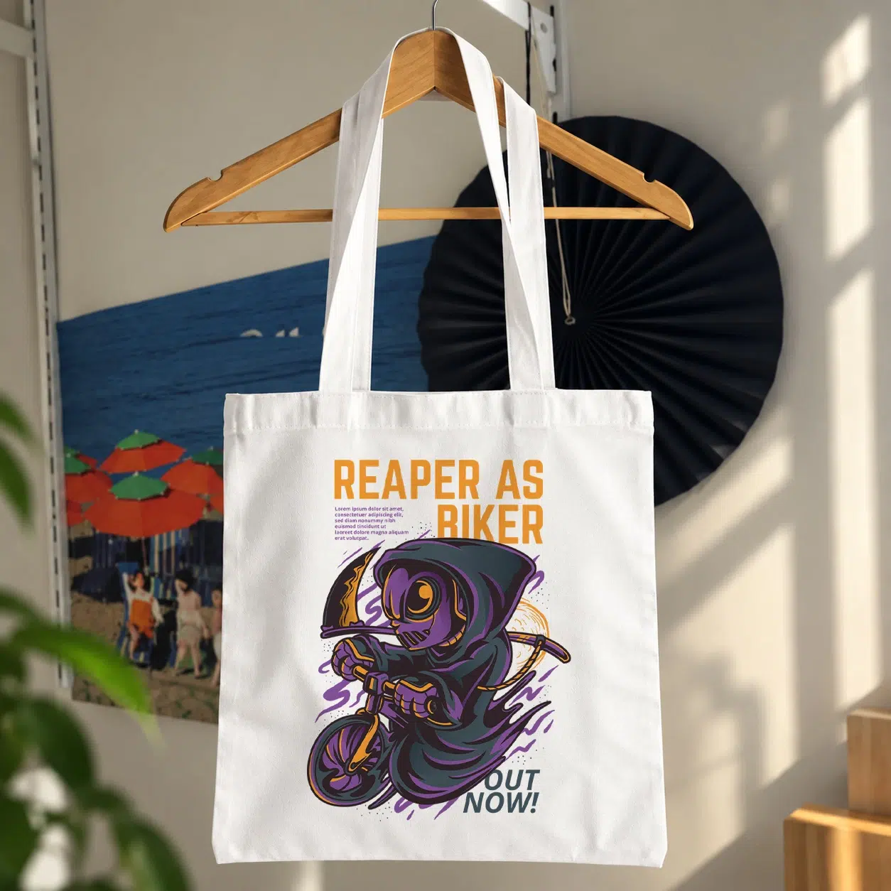 توت بگ موتورسوار طرح فرشته مرگ (Reaper Biker)