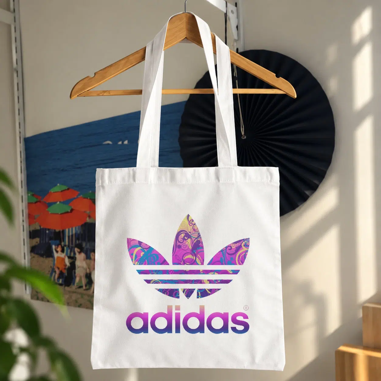 توت بگ آدیداس طرح لوگوی رنگارنگ هنری (Adidas) کد 12171